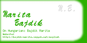 marita bajdik business card
